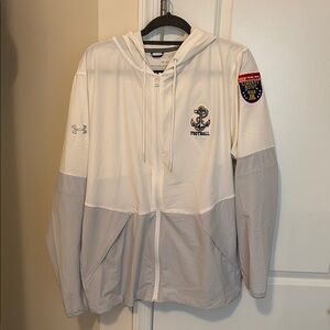 Under Armour Men's White and Gray Jacket